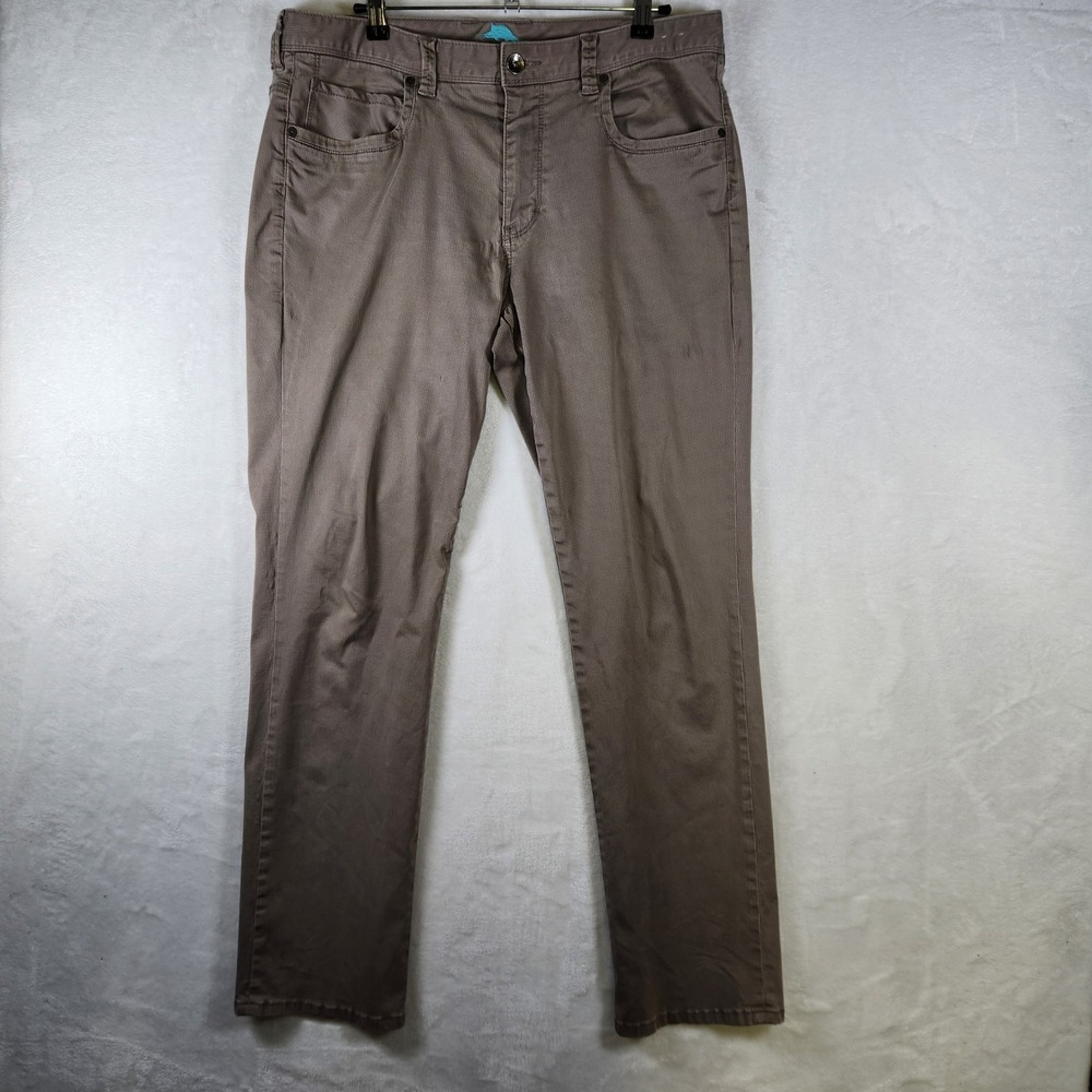Tommy Bahama Mens 35x32 Brown Diamond Pattern Pants Relaxed Fit Casual